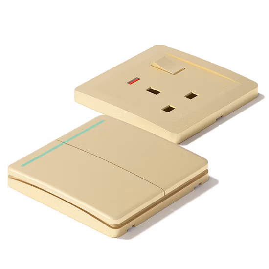 S1.3 BS Gcc grand bouton poussoir Wenzhou Knx UK prise de courant interrupteurs muraux tactiles pour maison hôtel